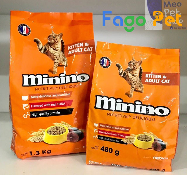 Hạt Cho Mèo Minino 480g Nguồn Dinh Dưỡng Đảm Bảo Cho Bé Yêu Của Bạn
