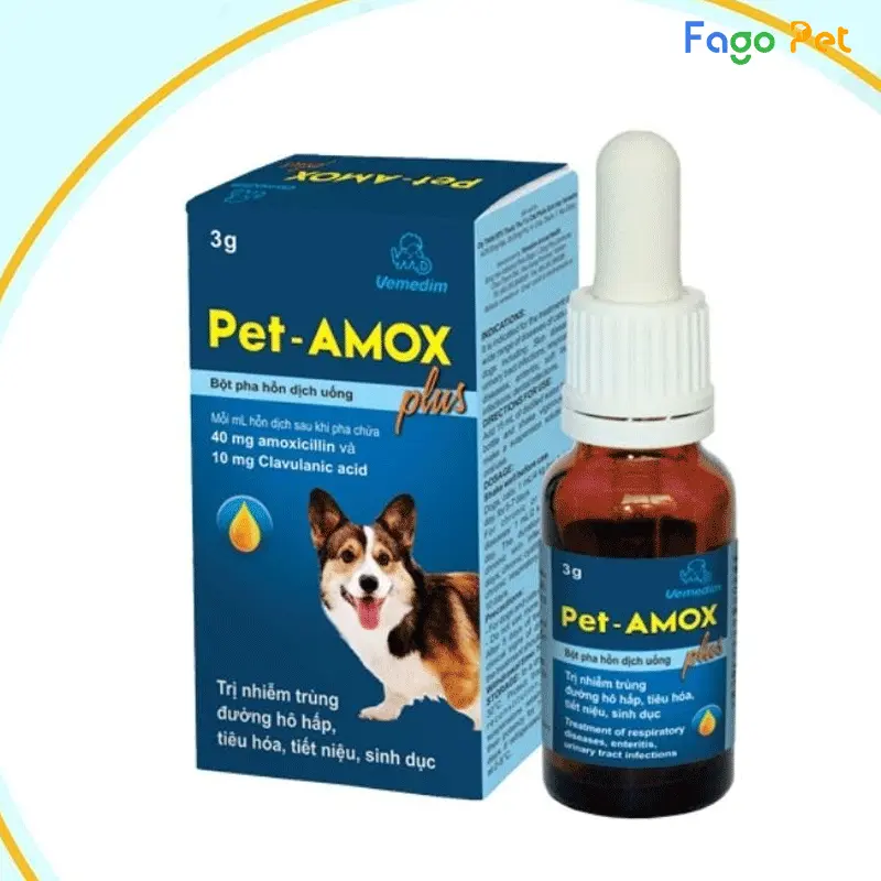 Thuốc trị tiêu chảy cho mèo Pet Amox