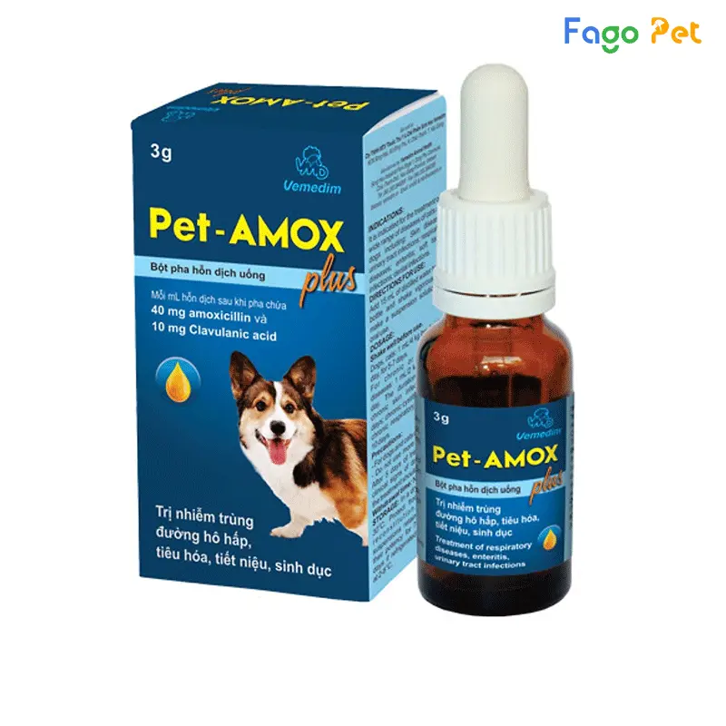 Thuốc hô hấp cho mèo Pet Amox