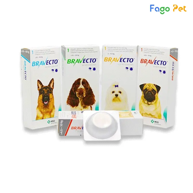 Thông tin sản phẩm thuốc Bravecto cho chó