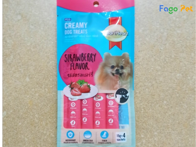 Súp Thưởng Cho Chó Vị Dâu Creamy Dog Treats