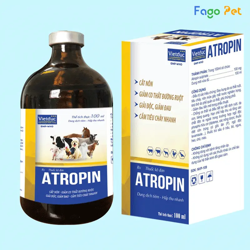 Thuốc chống nôn cho chó Atropin