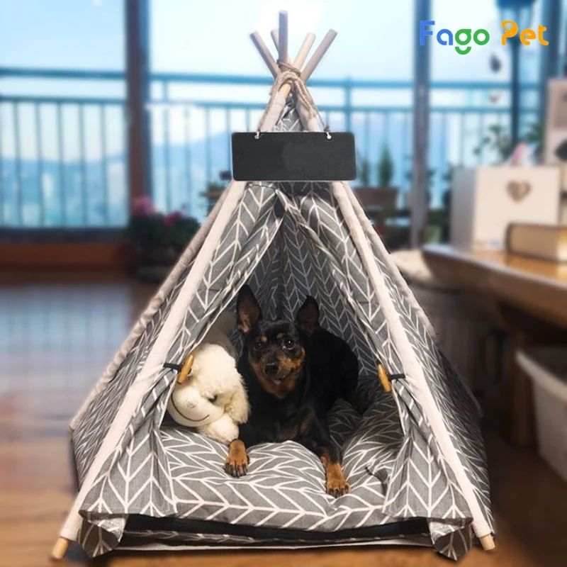 Nhà cho chó con bằng lều vải