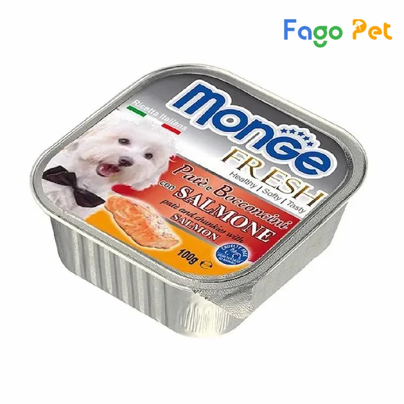 pate cho chó monge vị cá hồi