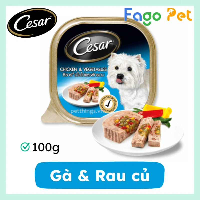 pate Cesar vị gà và rau