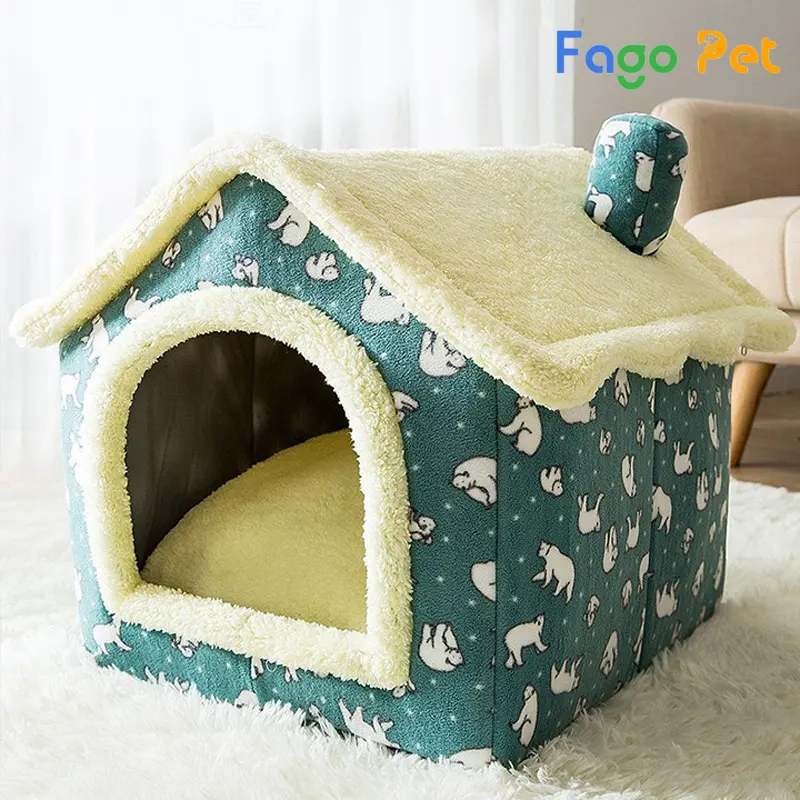 Thiết kế nhà cho chó bằng vải bông