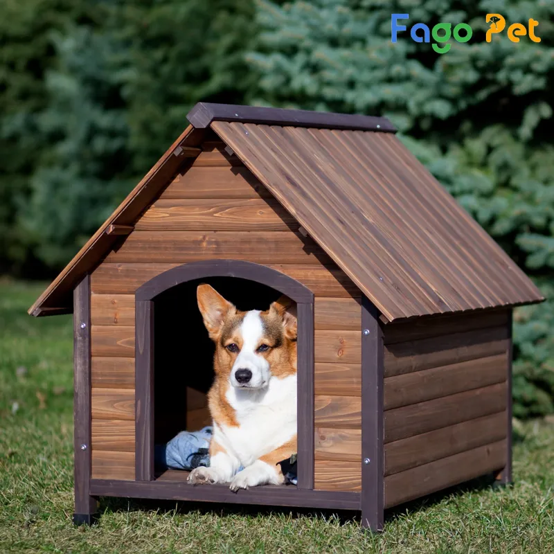 Nhà bằng gỗ cho chó mái chữ V