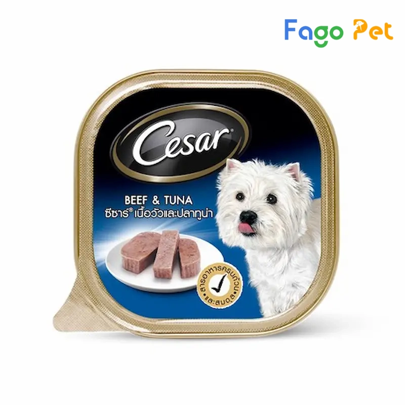 pate Cesar vị thịt bò và cá ngừ