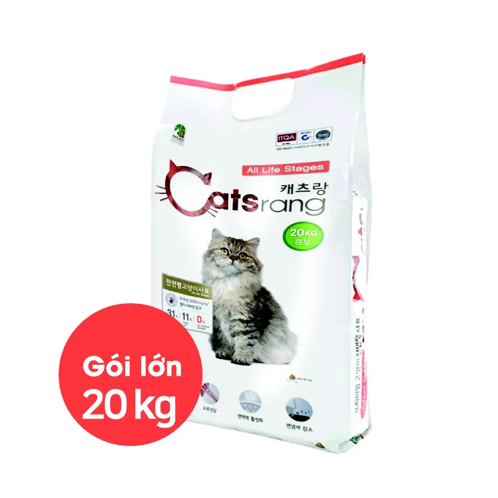 Hạt Catsrang 20kg, Thức Ăn Dinh Dưỡng Dành Cho Mèo Mọi Lứa Tuổi  