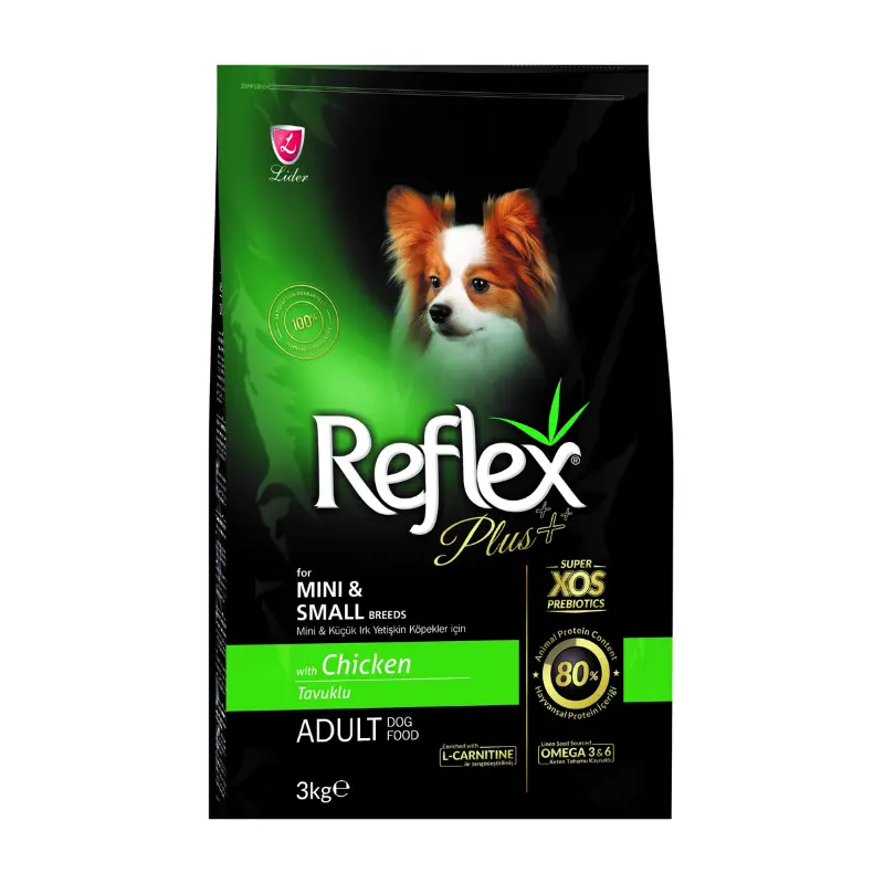 Thức ăn cho chó Reflex plus mini & small breed adult dog food chicken