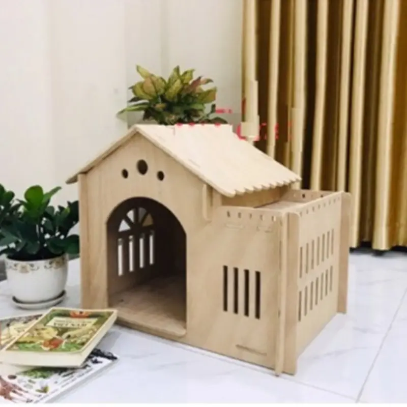 Nhà cho chó và mèo DD6 (48x34x40cm) (có cửa hoặc không)