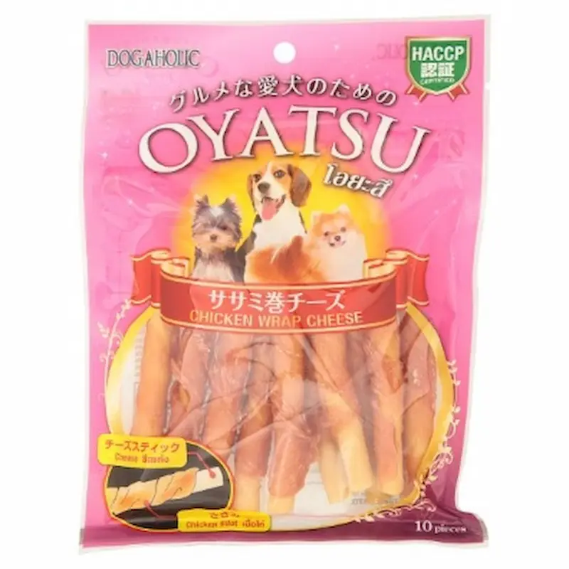 Snack dinh dưỡng cho chó Dogaholic vị gà bọc phô mai Oyatsu
