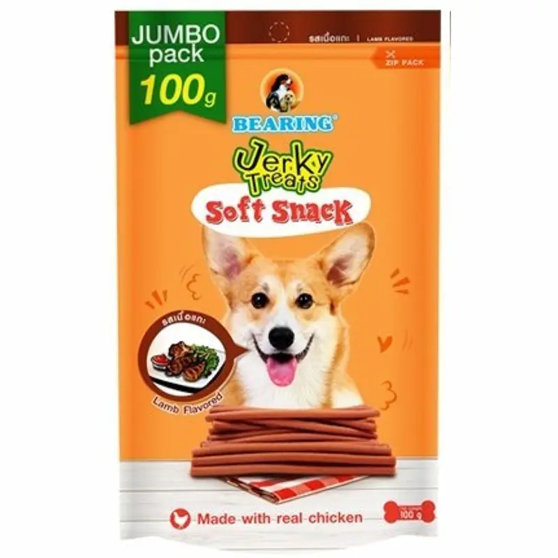 Snack mềm jerky treats cho chó Bearing vị thịt cừu