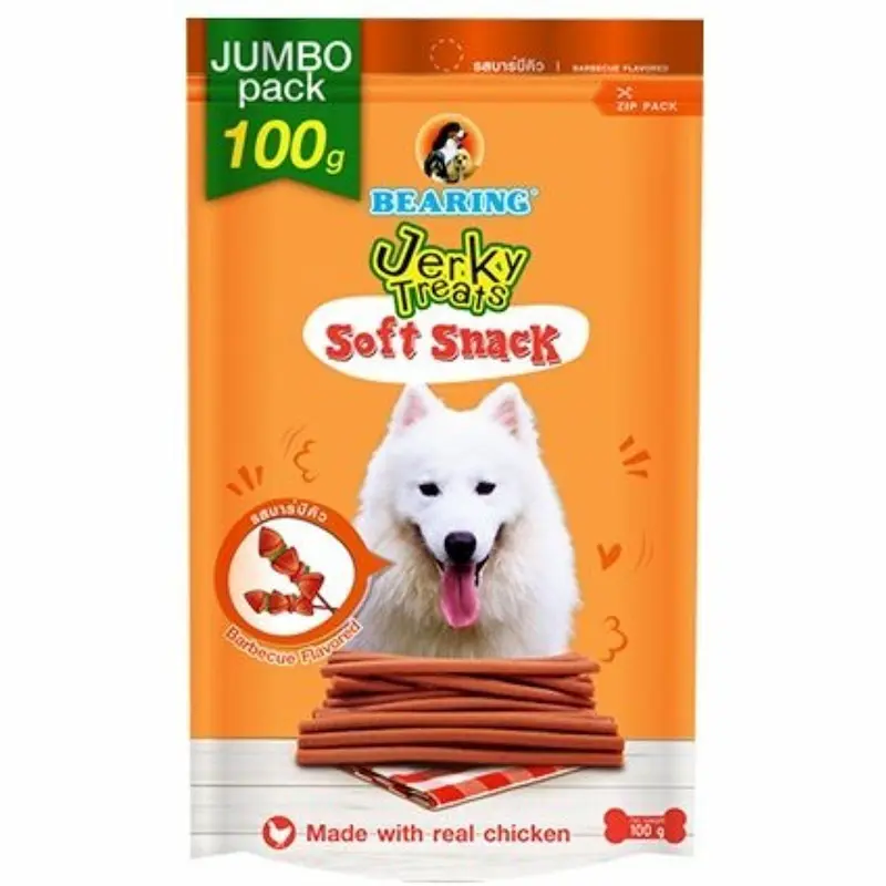 Snack mềm jerky treats cho chó Bearing vị BBQ