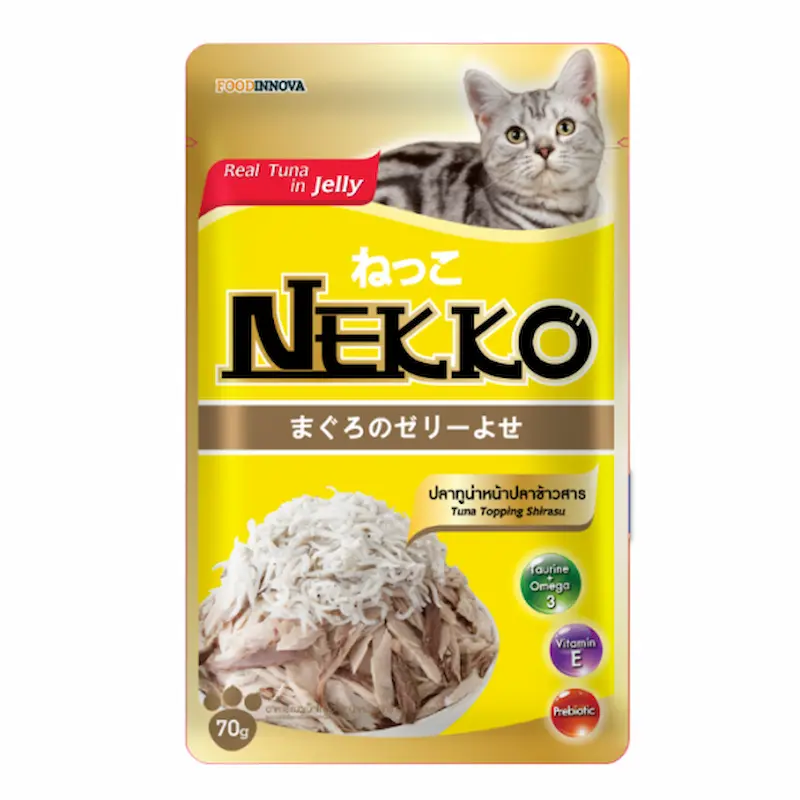 Pate cho mèo Nekko vị cá cơm sữa shirasu 70g