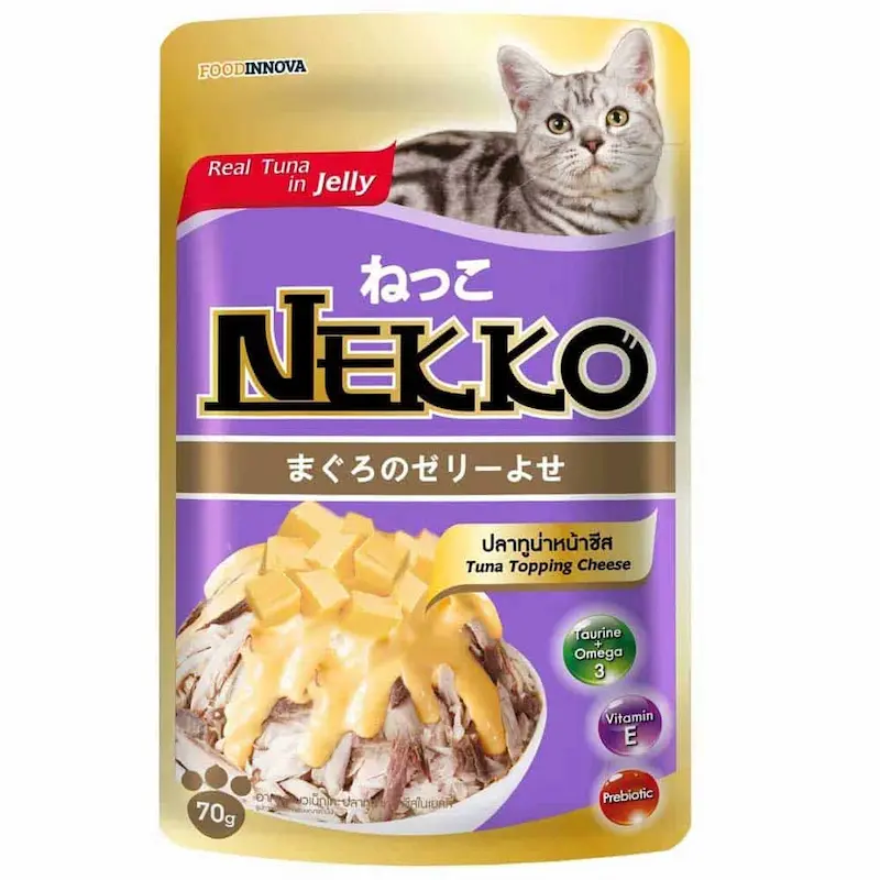 Pate cho mèo Nekko vị cá ngừ rắc phô mai 70g